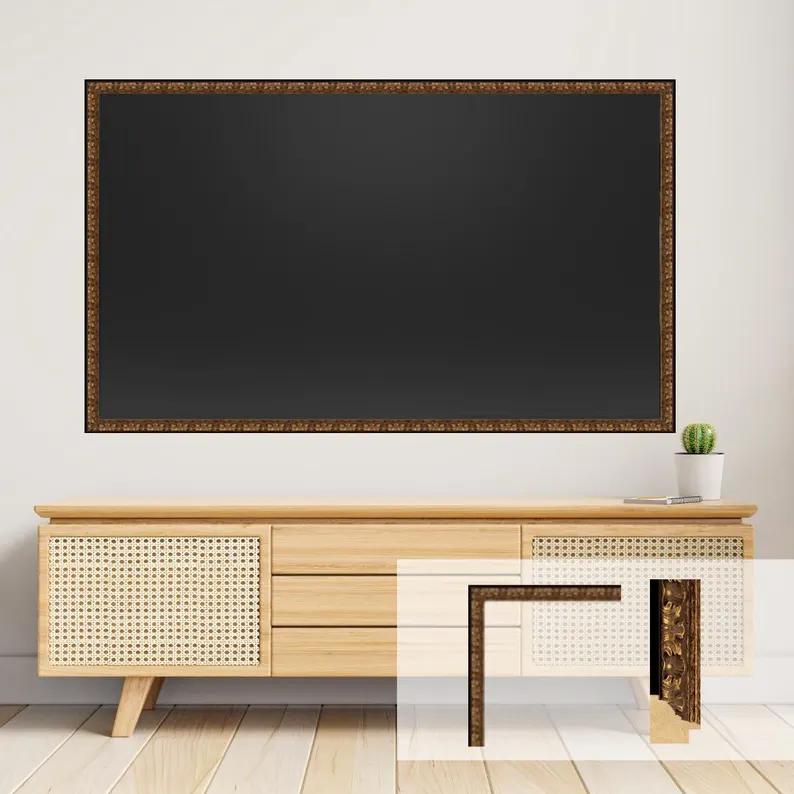 Gold TV Frame – Bespoke Timber Design for Wall-Mounted TVs, Fully Assembled - Image 8