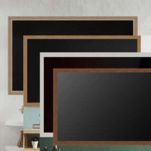 Custom TV Frame, Handmade Botanica Teak, White, Taupe, Chocolate Wall Mount