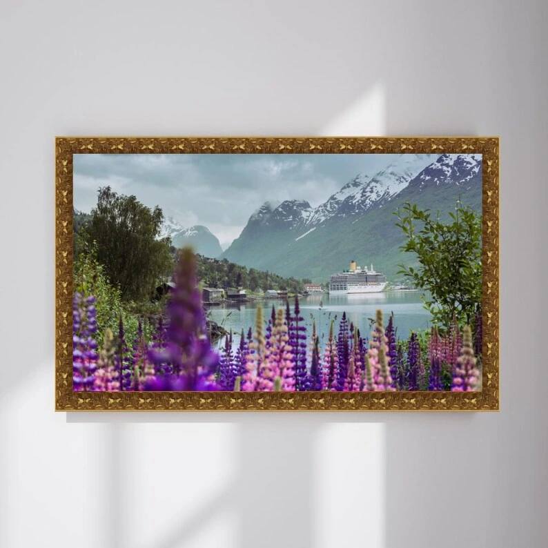 Flora Custom TV Frame: Ornate Gold or Silver Decorative Surround - Image 5