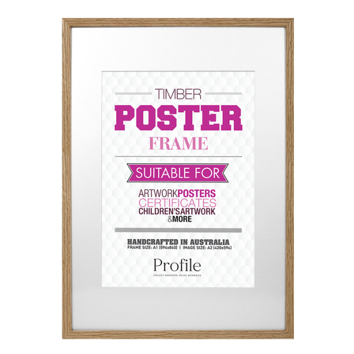 Gallery Box Victorian Ash Natural Oak Poster Frames - Image 2