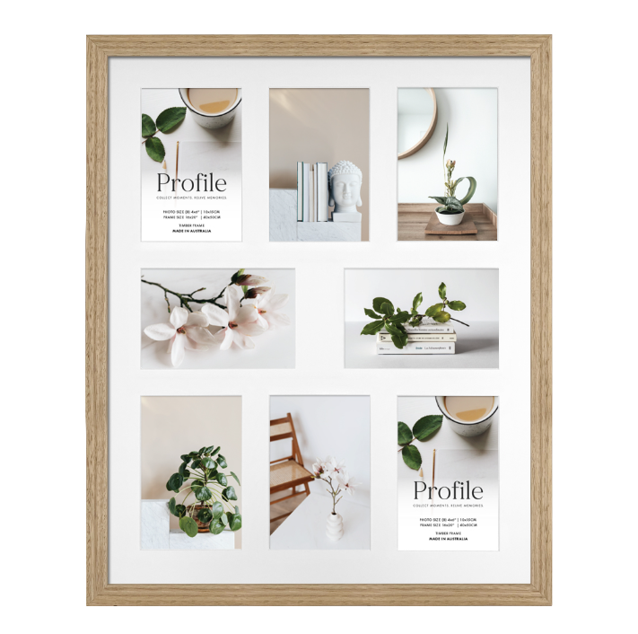 Elegant Natural Oak Gallery Collage Photo Frames - Image 5
