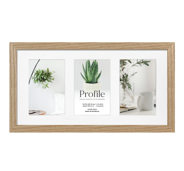 Elegant Natural Oak Gallery Collage Photo Frames - Image 4