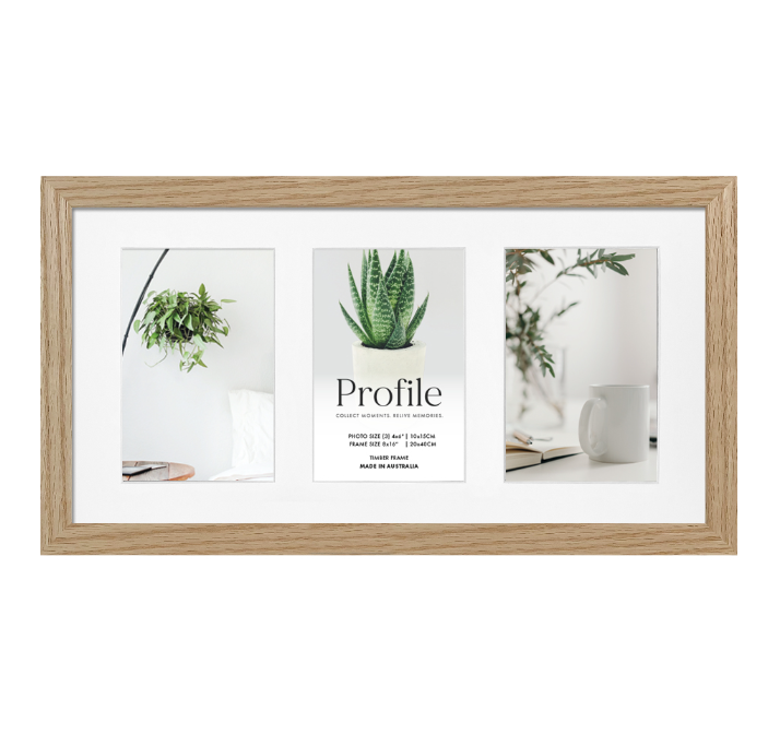 Elegant Natural Oak Gallery Collage Photo Frames - Image 3