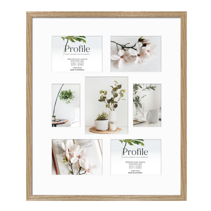 Decorator Natural Oak Gallery Collage Photo Frames - Image 6
