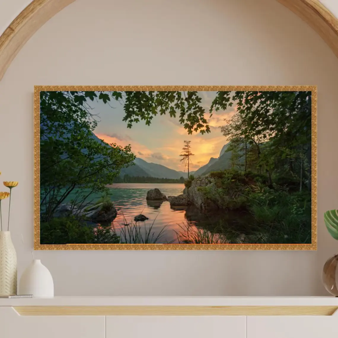 Handmade Gold Ornate TV Frame – Custom Bespoke Home Decor, Fully Assembled - Image 4