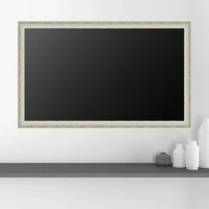 White Ornate TV Frame | Custom Wall Mounted Elegant Home Décor