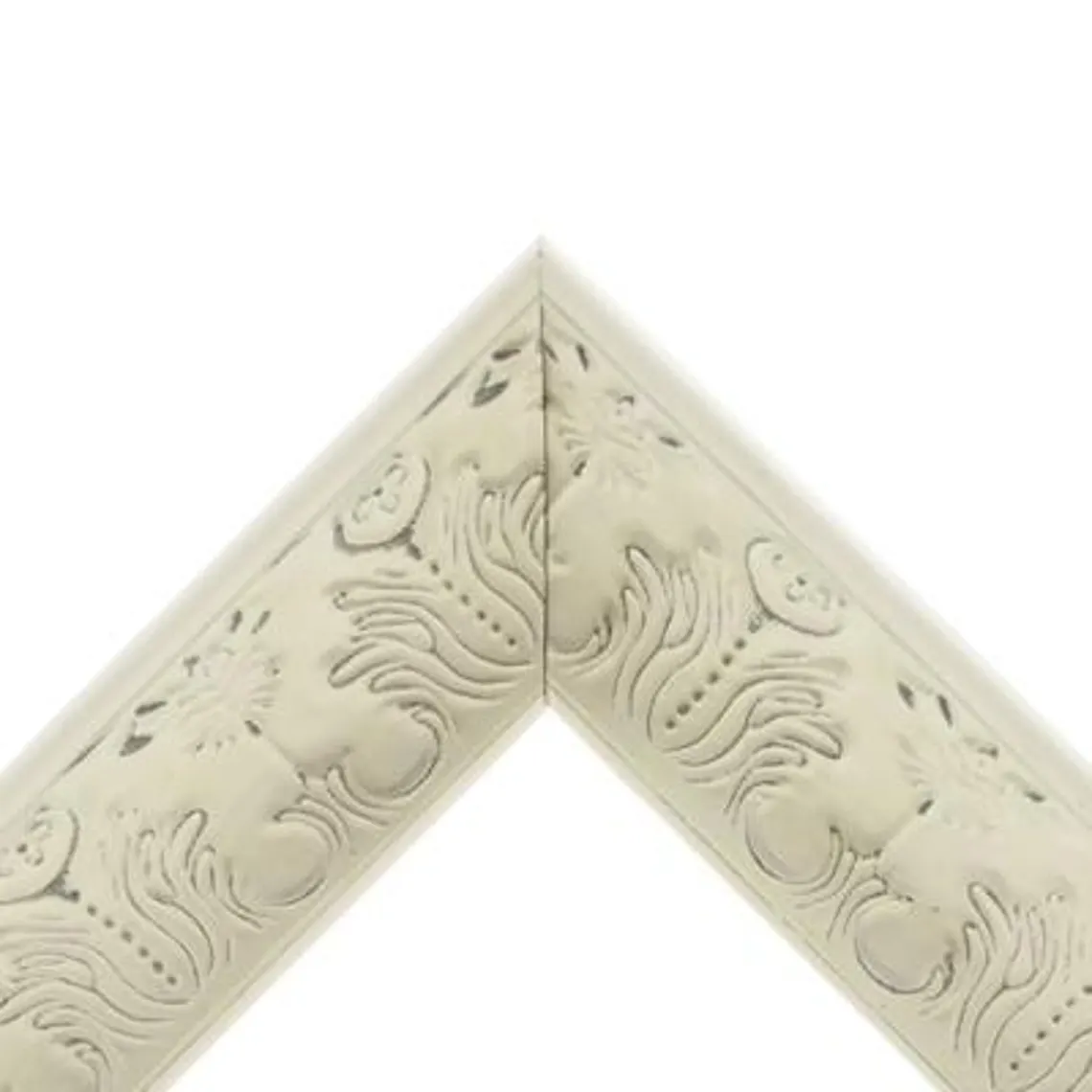 White Ornate TV Frame | Custom Wall Mounted Elegant Home Décor - Image 3