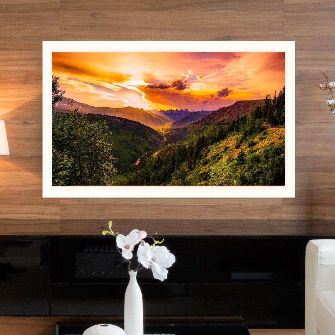 Matte White Floating TV Frame – Modern Manhattan Style, Fully Assembled - Image 6