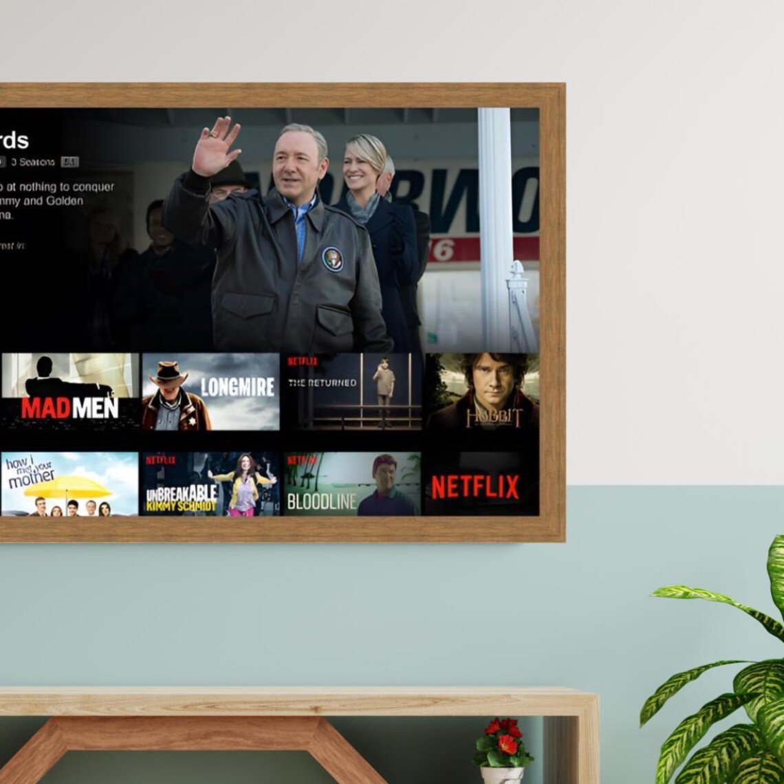 Handmade Teak TV Frame – Botanica Timber Design, Custom Fit, Fully Assembled - Image 2