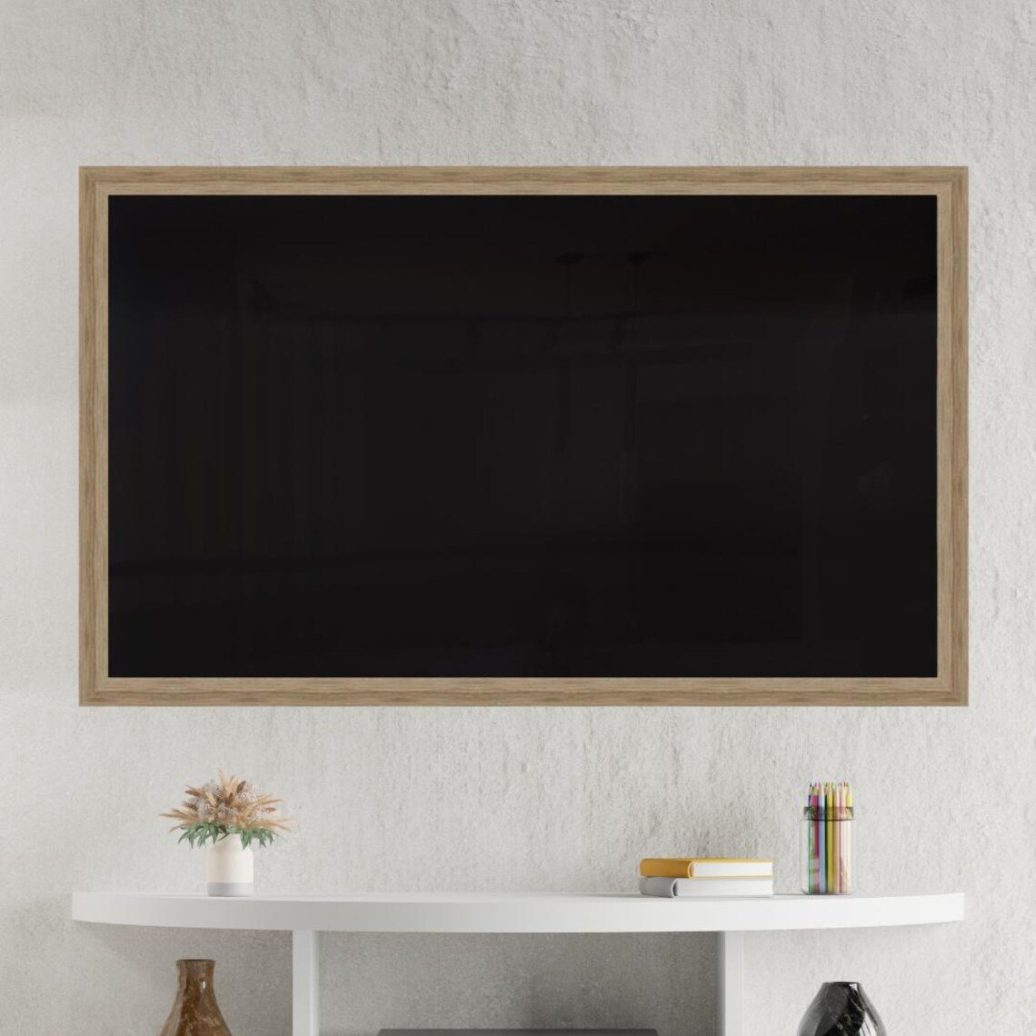 Handmade Taupe TV Frame – Botanica Design, Custom Timber Frame, Fully Assembled - Image 8