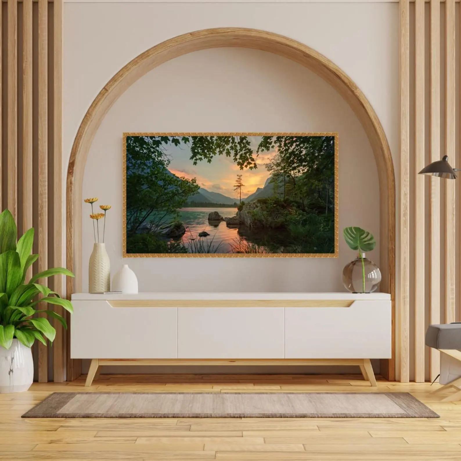 Handmade Gold Ornate TV Frame – Custom Bespoke Home Decor, Fully Assembled