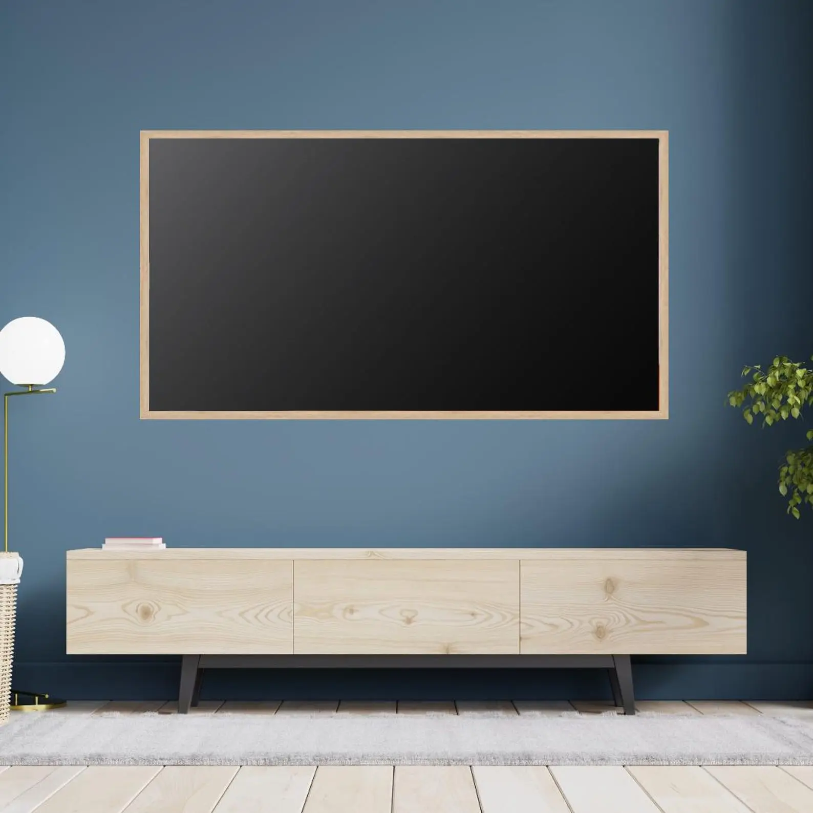 Handmade Australian Oak TV Frame | Natural Timber Modern Wall Mount (Melbourne Made)