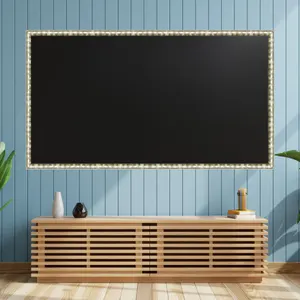 Custom Silver TV Frame — Modern Minimal Timber Design | Handcrafted in Australia - Image 2