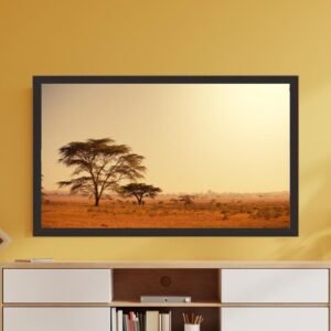 Black & Timber TV Frame: Scandinavian Style, Handmade in Australia
