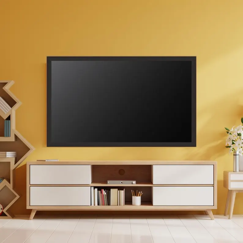 Black & Timber TV Frame: Scandinavian Style, Handmade in Australia - Image 3