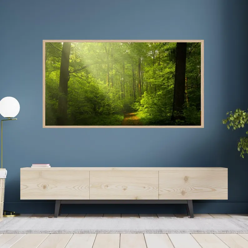 Handmade Australian Oak TV Frame | Natural Timber Modern Wall Mount (Melbourne Made) - Image 2