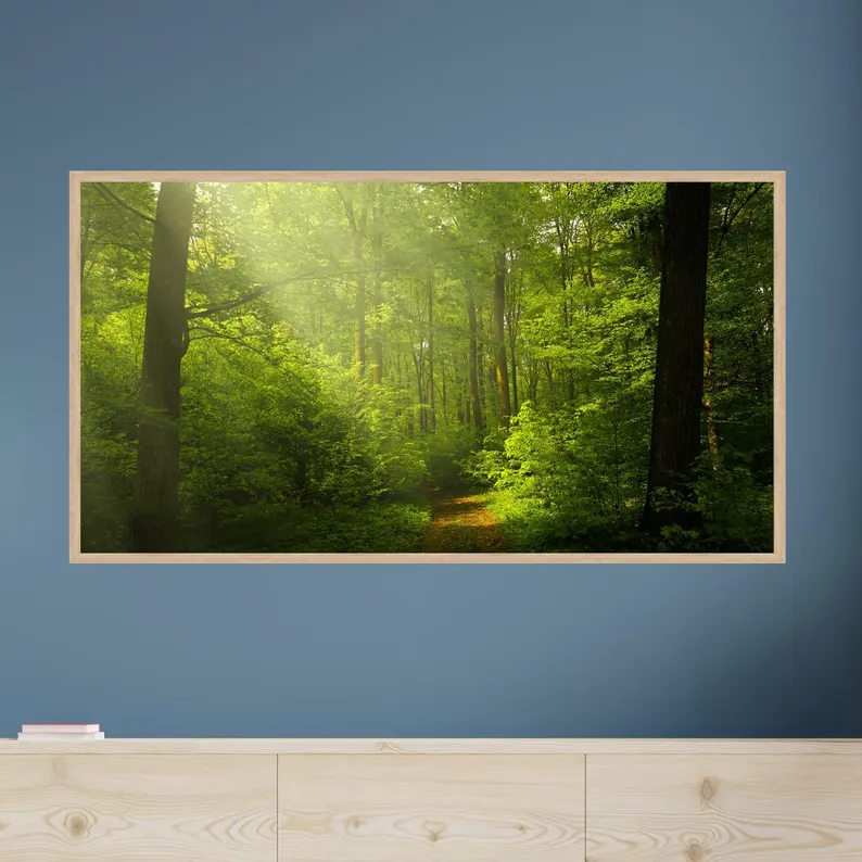 Handmade Australian Oak TV Frame | Natural Timber Modern Wall Mount (Melbourne Made) - Image 4