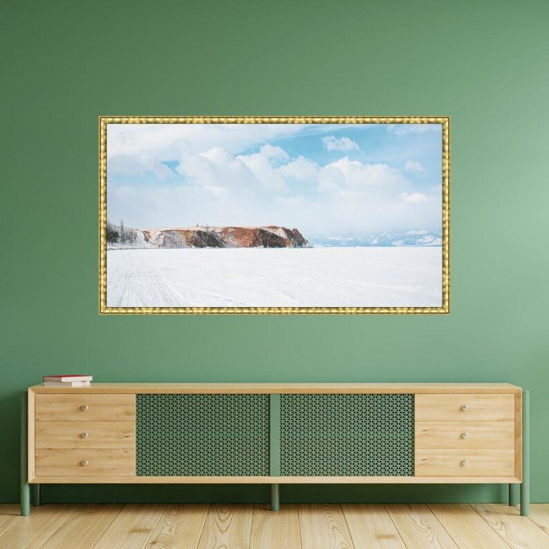 Kyoto Gold Timber TV Frame | Minimal Modern Wall Mount Cover Australia