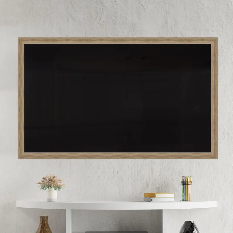 Custom TV Frame, Handmade Botanica Teak, White, Taupe, Chocolate Wall Mount - Image 5