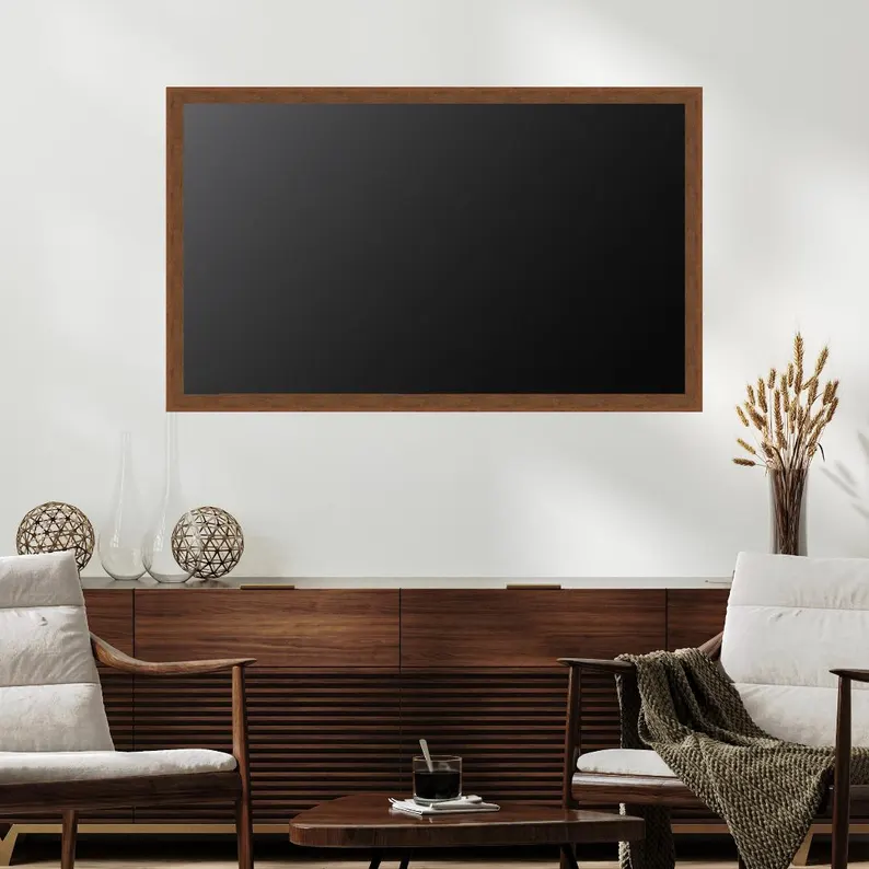 Custom TV Frame, Handmade Botanica Teak, White, Taupe, Chocolate Wall Mount - Image 7