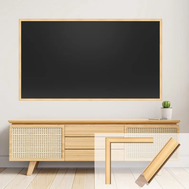 Gold TV Frame – Bespoke Timber Design for Wall-Mounted TVs, Fully Assembled - Image 4