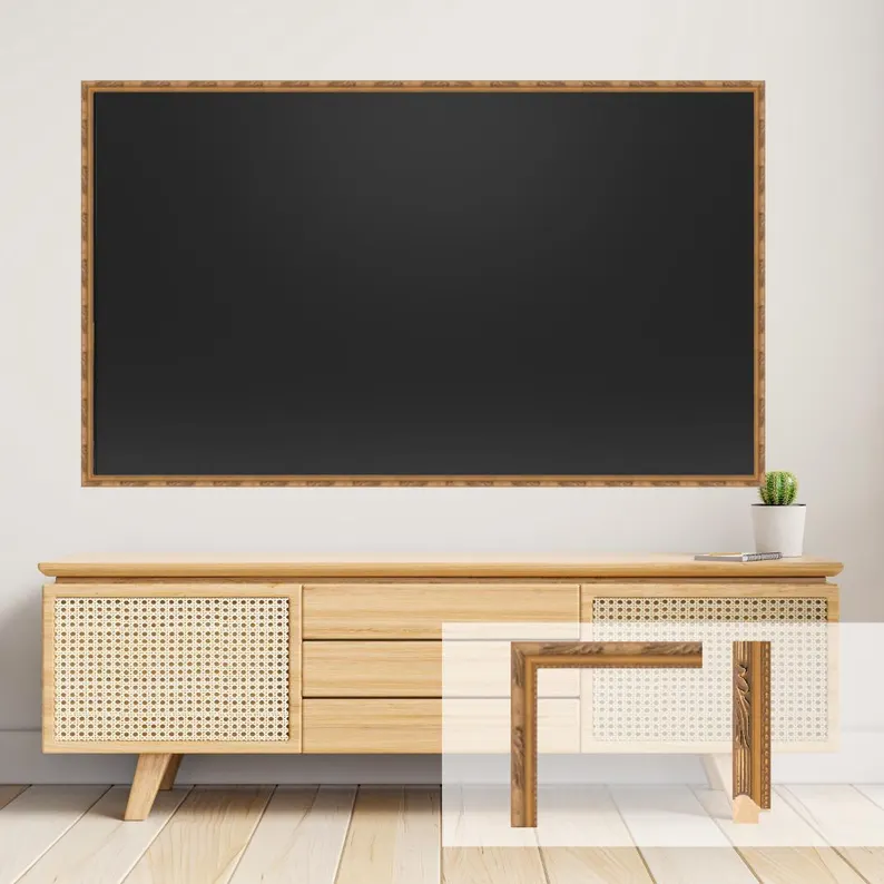 Gold TV Frame – Bespoke Timber Design for Wall-Mounted TVs, Fully Assembled - Image 2